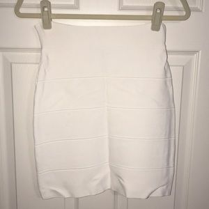 White bcbg bandage skirt